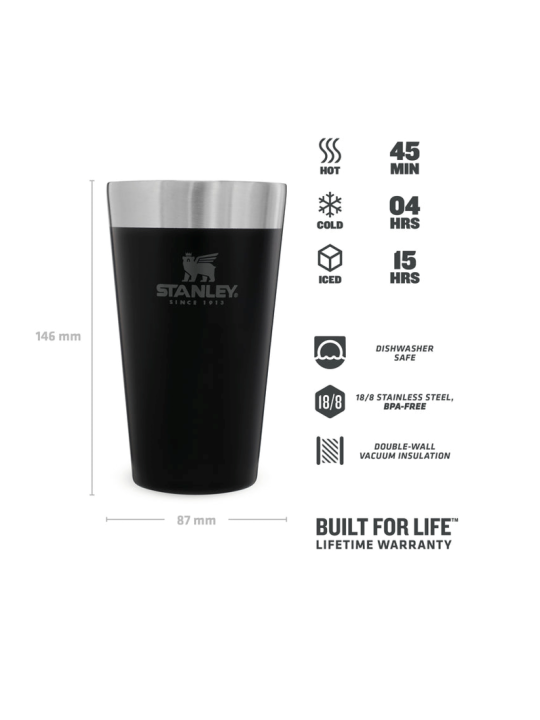 Vaso térmico apilable Stanley Adventure Stacking Beer Pint 16oz (473ml)