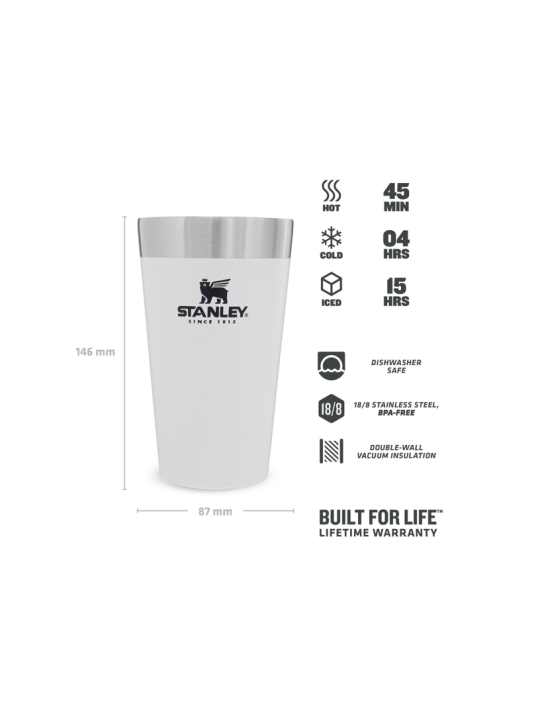 Vaso térmico apilable Stanley Adventure Stacking Beer Pint 16oz (473ml)